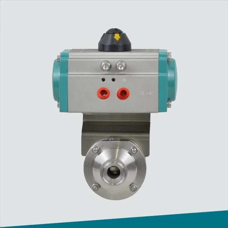 Pneumatic Sanitary Small Diameter Clamp Butterfly Valve