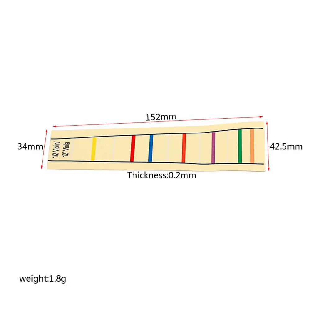 Viola Fingerboard Sticker Paper Position Marker Light Yellow for 12 Inch Viola Starter Learning Accessory Fret Guide Label