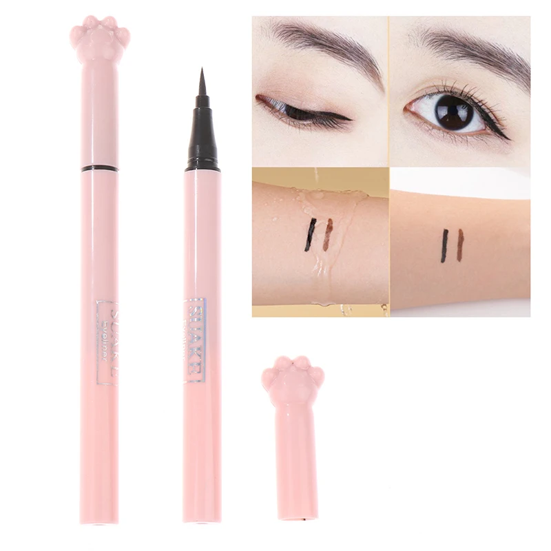 1pc Katzen pfote schwarz braun flüssiger Eyeliner Stift langlebiger glatter Eyeliner wasserdichter Eyeliner Beauty Tools