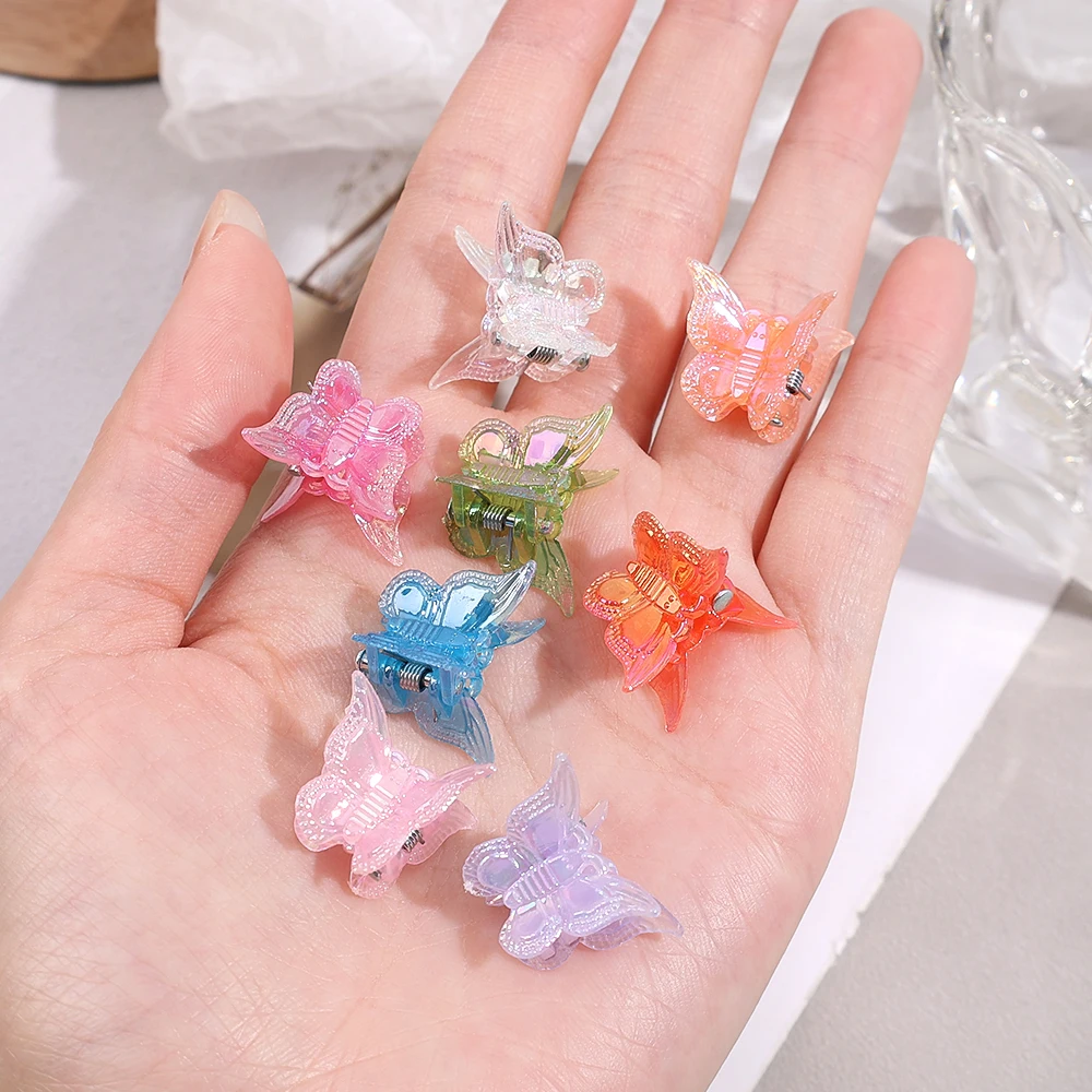 10pcs Cute Butterfly Small Hair Claw Clip Fashion Mini Hair Clips Korean Colorful Girls Hair Clamps Hairpin Kid Hair Accessories