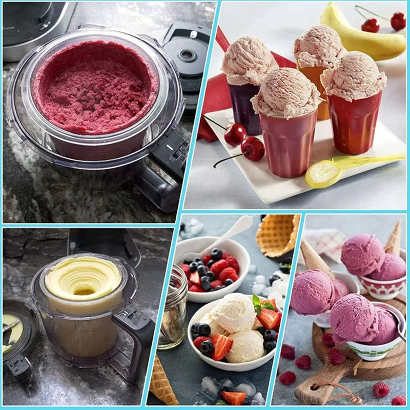 Ice Cream Pints And Lids For Ninja Creami NC301 NC300 NC299AMZ Series Ice Cream Storage Containers Food Freezer Easy To Use