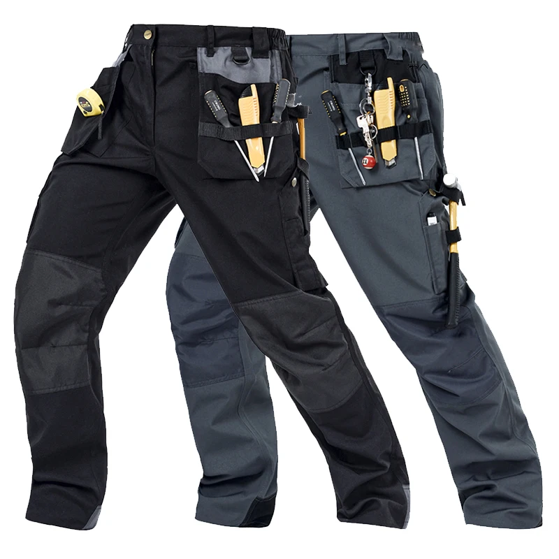 Men's Multi-Pocket Cargo Pants Outdoor Work Pants Wear-Resistant Pants Worker's Trousers Workshop Uniforms