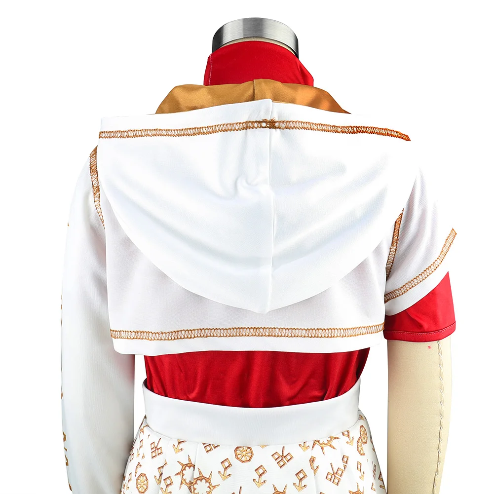 الفتيات الزومبي الرصاص زي الهالوين التأثيري الزي الرسمي تنورة علوية فستان معطف مقنع 3 قطعة مجموعة للفتيات حفلة كرنفال