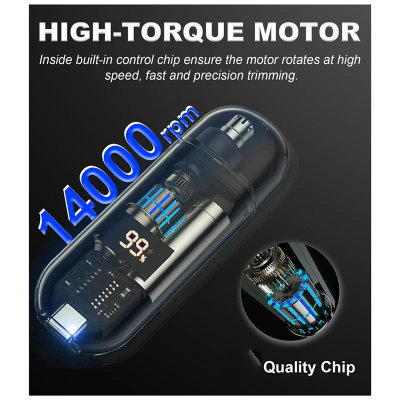 Promotie! Neushaartrimmer voor mannen Draagbare digitale display Oorneus Tondeuse Geschikt voor mannen