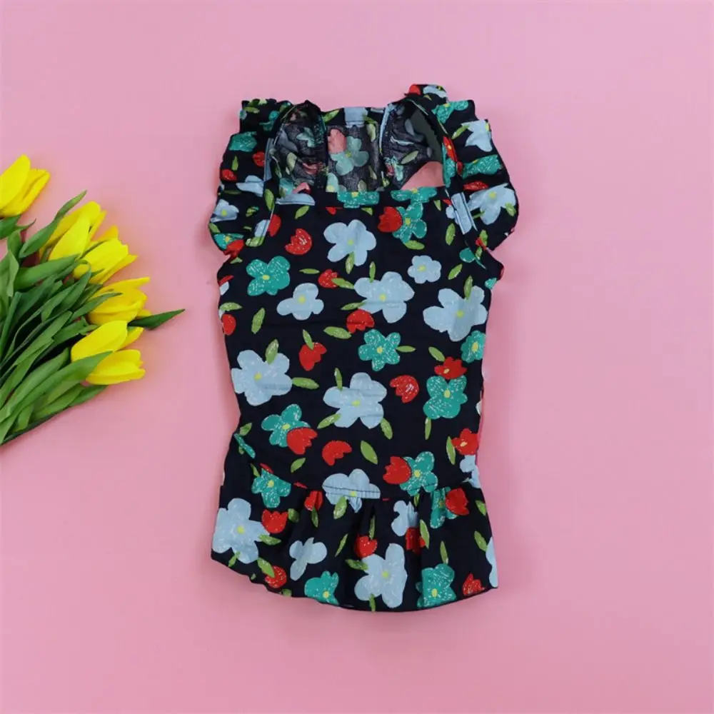 

Exquisite Soft Dog Floral Dress High-end Thin Pet Princess Dress Breathable Pet Suspender Dress Small/Medium Dog