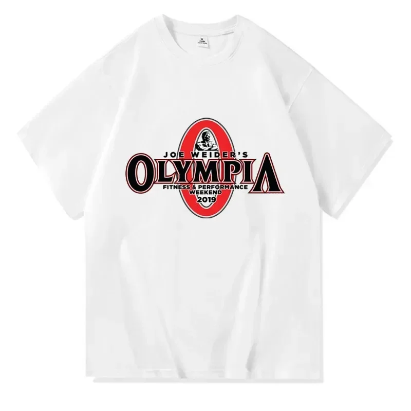 

2024 Summer New OIymplaMen Gyms 100% Cotton T Shirt Men Causal O-neck Basic T-shirts Male High Quality Classical Tops Clothing