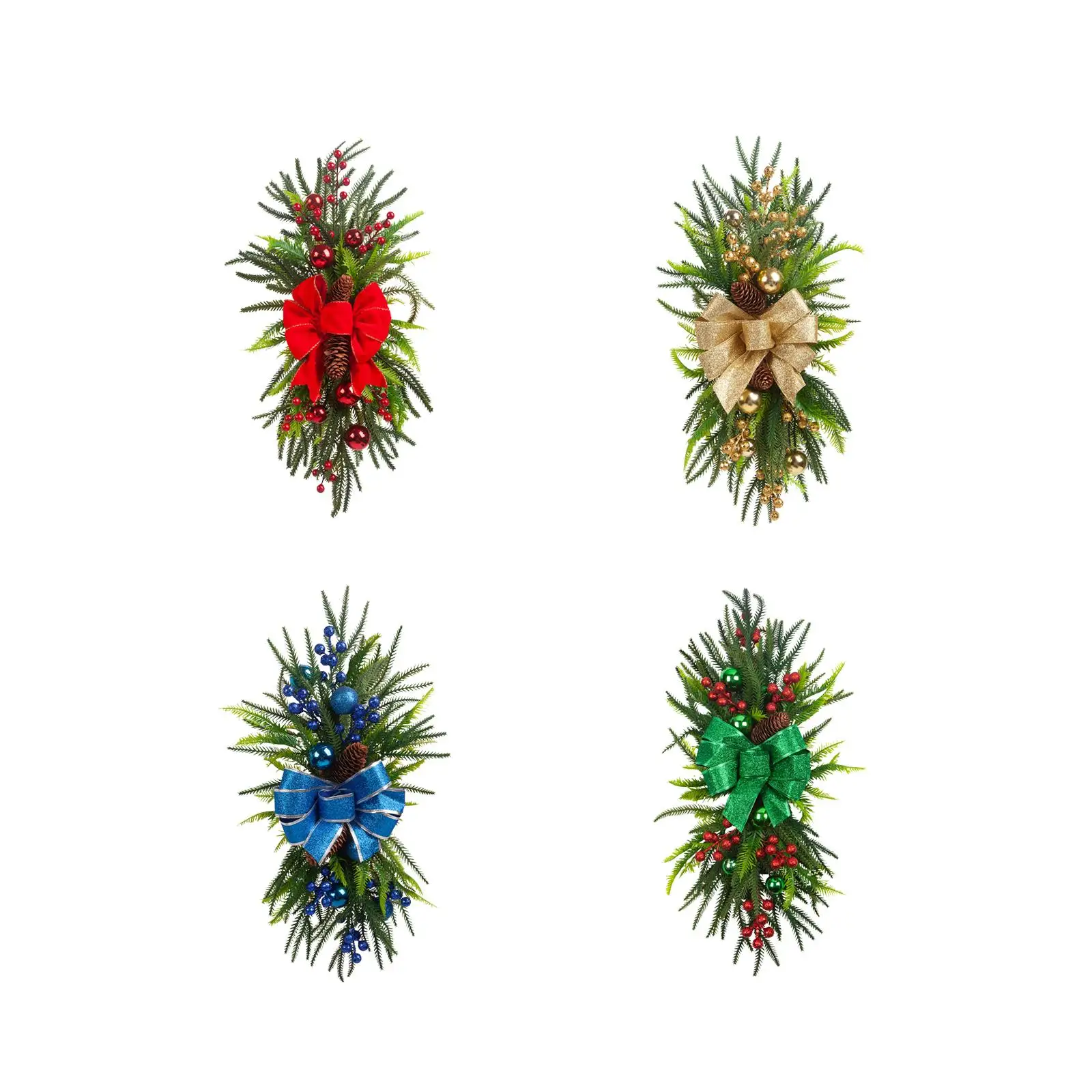 

Christmas Artificial Swag Artificial Christmas Wreath for Mantle Wall Stairs