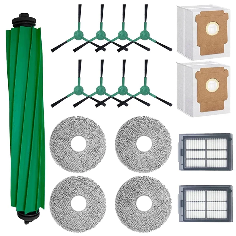 【Coupon!】Vacuum Replacement Parts Kit For Irobot Roomba Plus 405 Combo/505 Combo-Main Side Brush, Mop Filter& Dust Bag Included