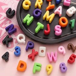 10PcsRandom Mixed Color Acrylic Large Hole Letter Beads Number Accessories Handmade DIY Making Jewelry Bracelets Earrings Pendan