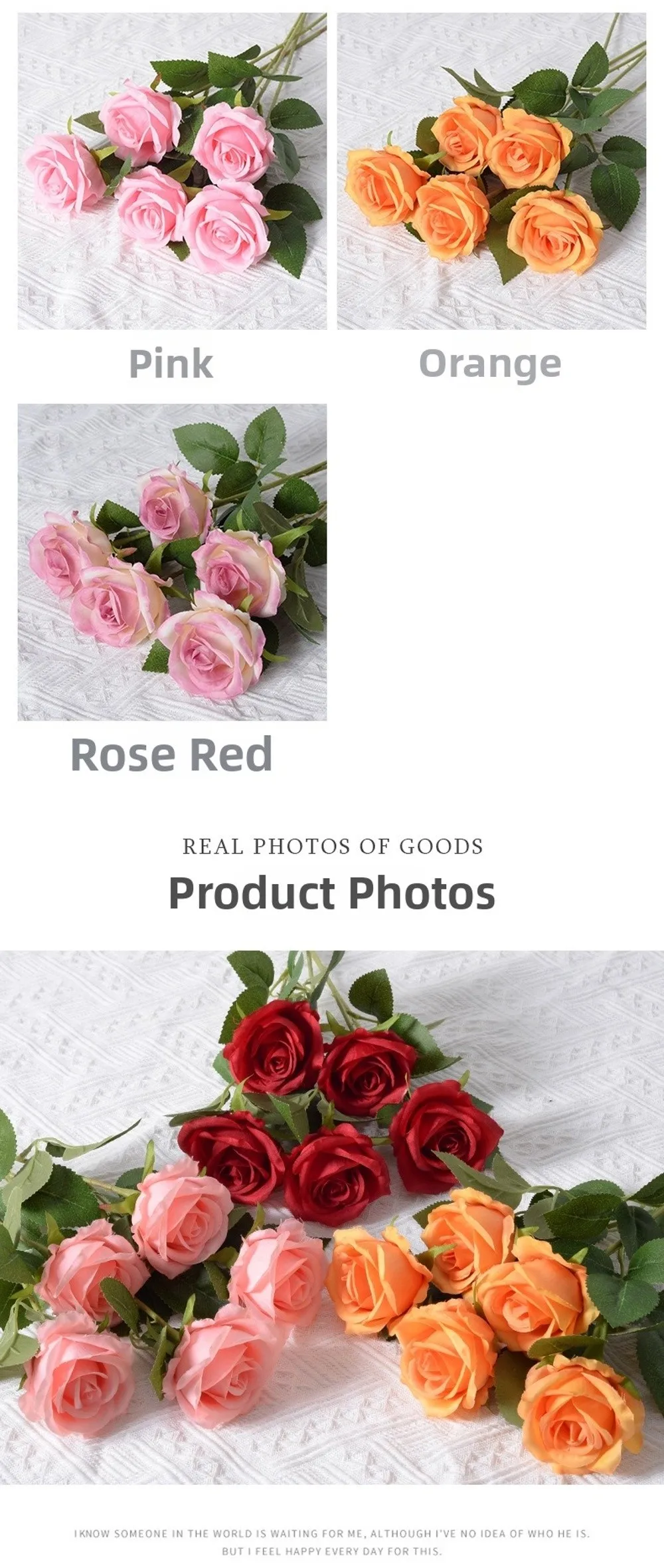 5 Stück Neue 10 Farben Künstliche Rosen DIY Partydekoration Festivalzubehör Künstliche Blumen Kleine Rosen Heimdekoration – Detail 4