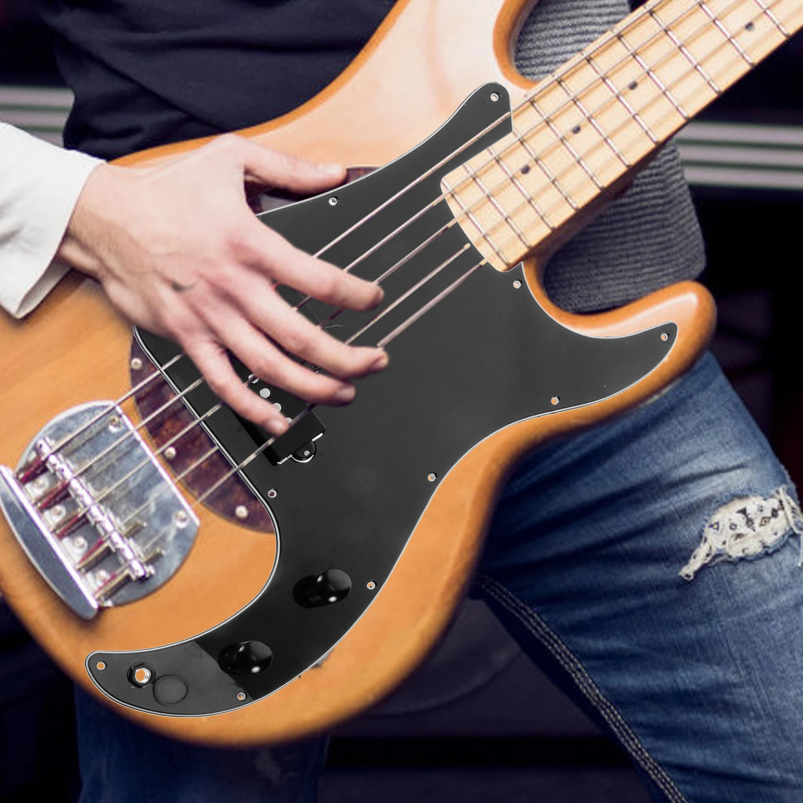

Bass Pickup Set Guitar Pickguard Player Part Parts Electric Pickups Black Accessory