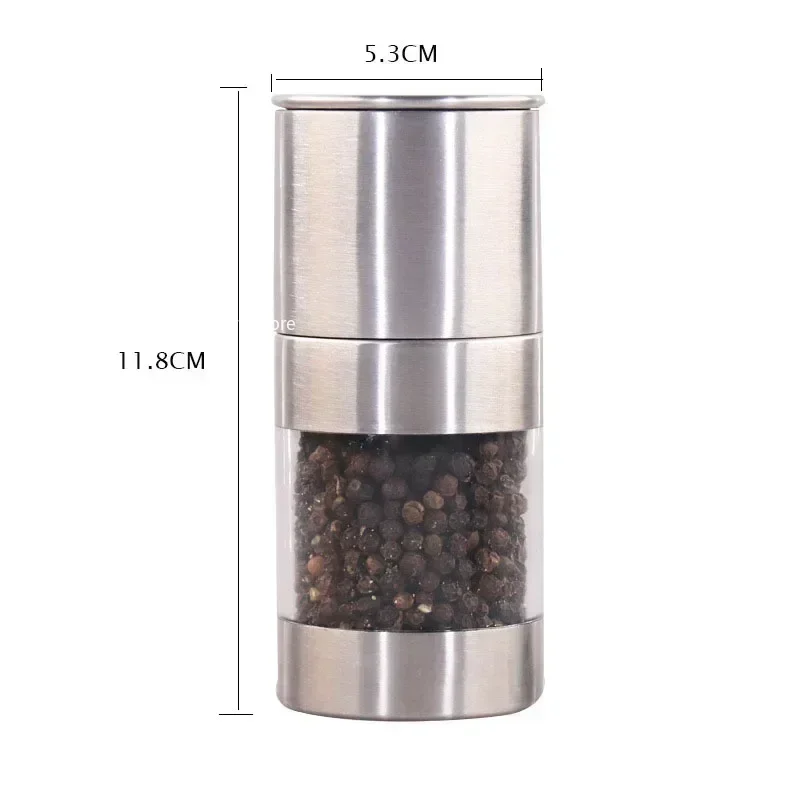 Manual Salt Pepper Grinder Stainless Steel Portable Mini Mill Grinder For Herb Pepper Spice Rose Salt Kitchen Grinding Gadgets