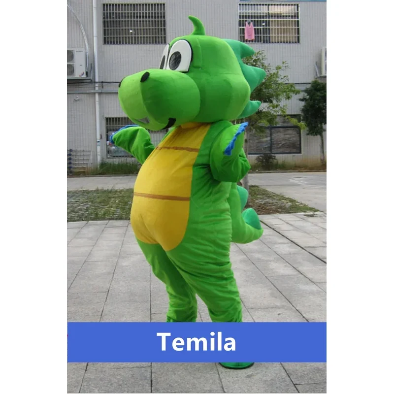 Cosplay Green Dinosaur Dragon Mascot Costume Advertising ceremony birthday Fancy Dress Party Animal carnival perform props