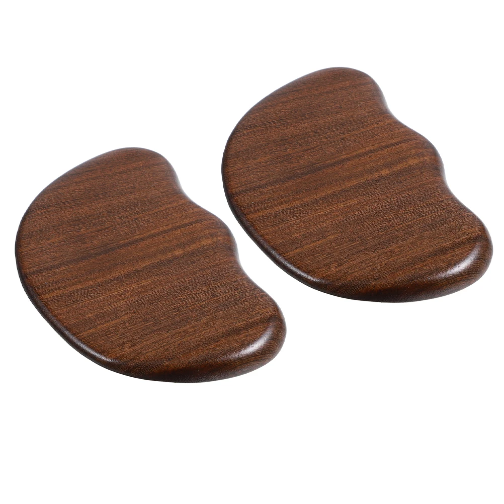 

2pcs Wooden Gua Sha Board Natural Wood Massage Tool Muscle Relaxation Scraper Board Portable Scraping Tool For Home Facial Body