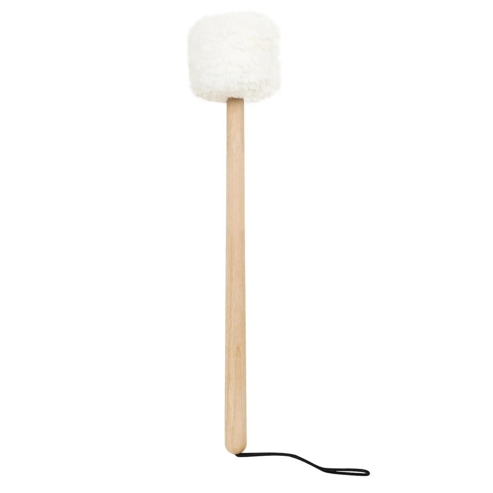 Gentle Sound Meditation Bowl Mallet Beech Wood Handle Wool Felt Head Percussion Striker with Wrist Loop for Singing Bowls Gongs