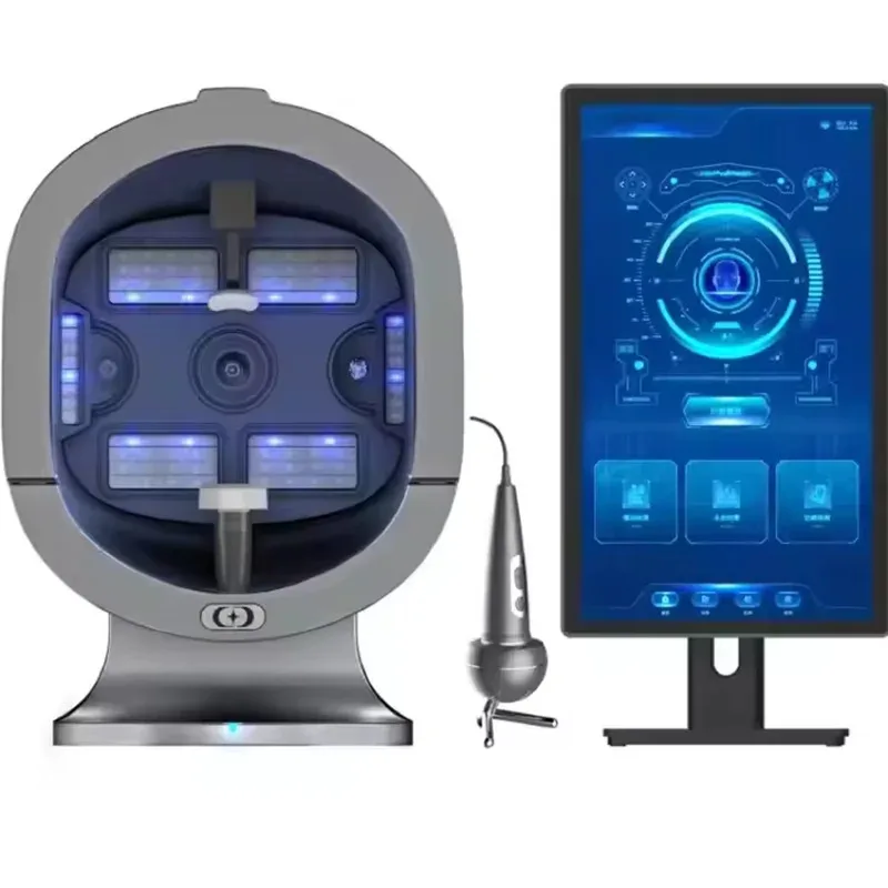 سعر المصنع ماسح وجه ثلاثي الأبعاد محمول محلل بشرة منزلي S5 آلة تحليل البشرة الذكية للكشف عن الوجه