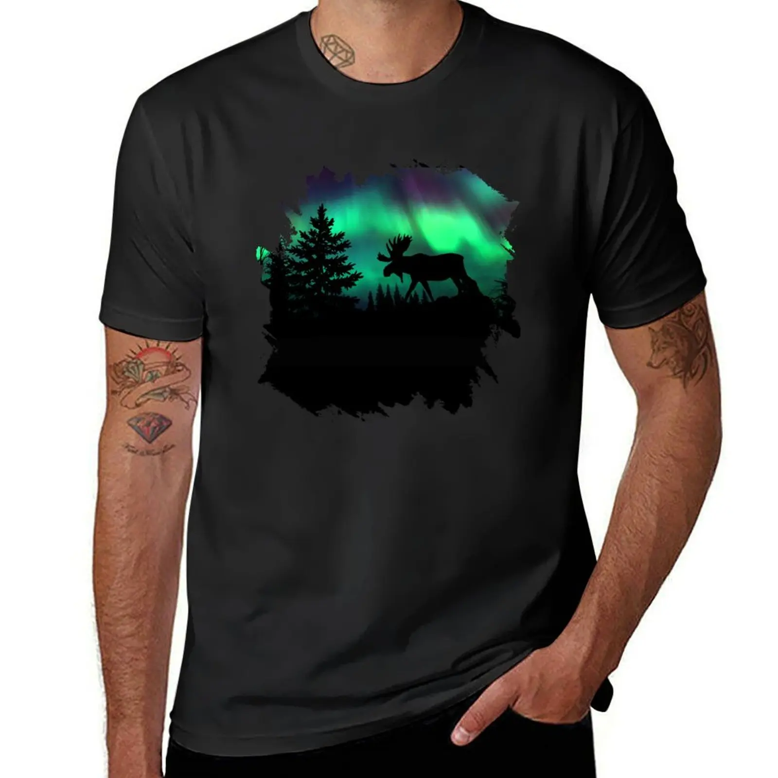 

Moose T-Shirt vintage summer clothes mens big and tall t shirts