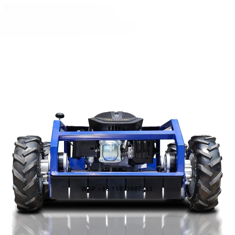

4-Wheel Self-Propelled Mini Gas Lawn Mower Wireless Remote Control Electric Powered 4-Stroke DIY Robotic Reel 45 Slope Climb