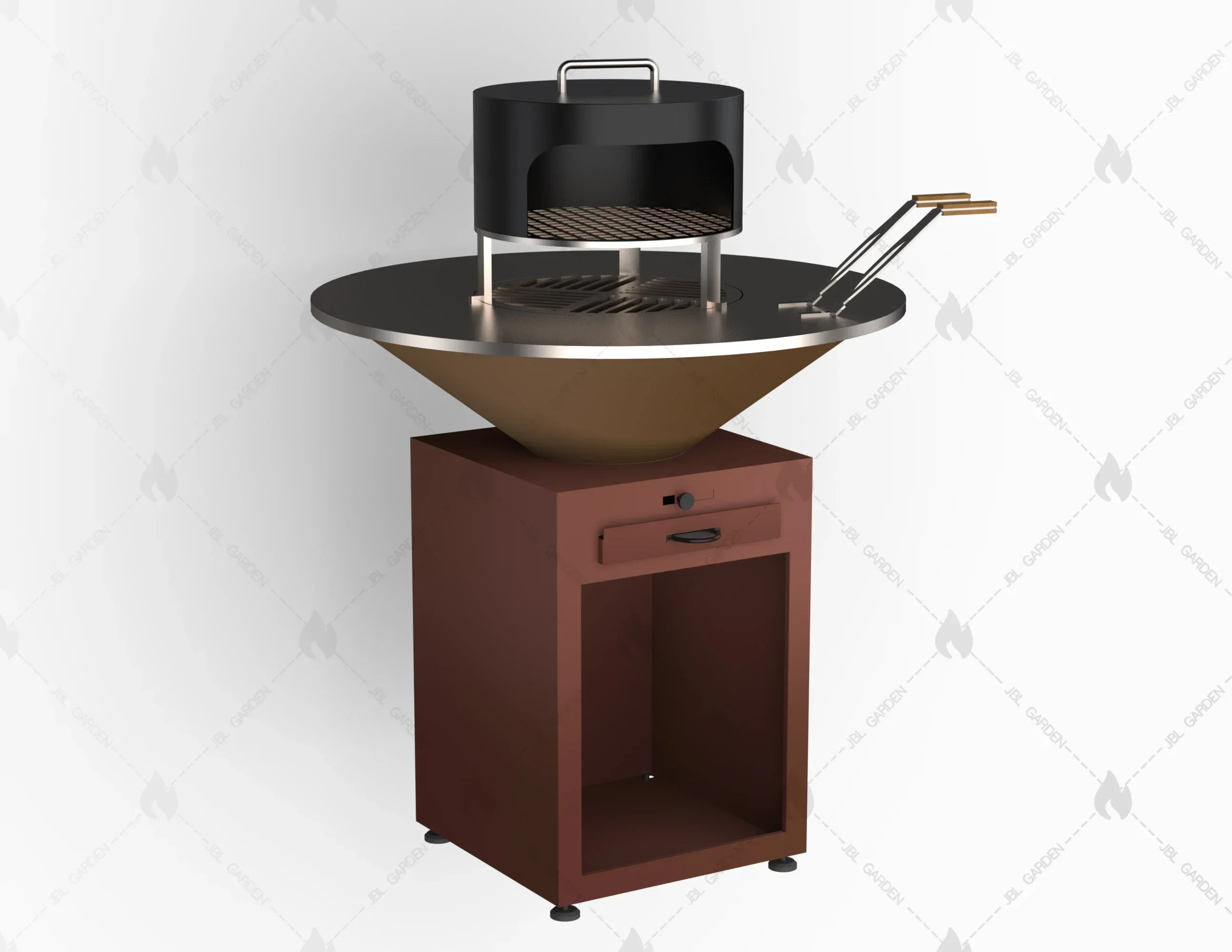 متميز حرق الخشب التجاري شواء موقد الفحم شواية باربيكيو في الهواء الطلق