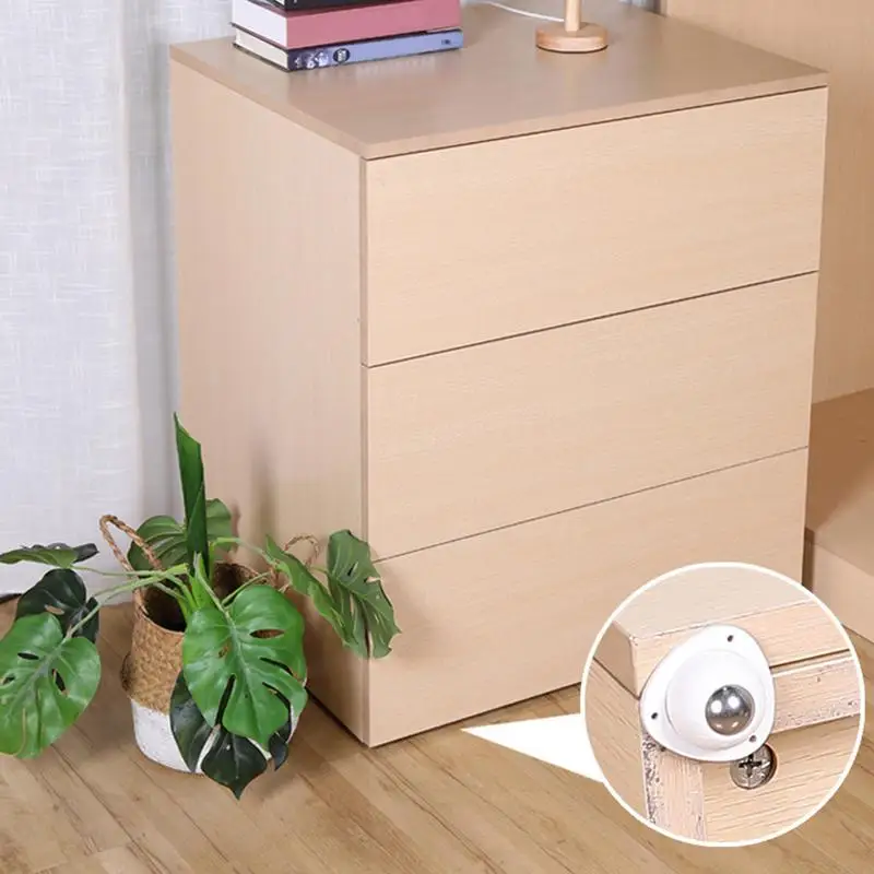 4PCS Self-Adhesive Caster Wheels 100KG Heavy Duty Stainless Steel Universal Pulley 360 Degree Rotation Furniture Cabinet Rollers