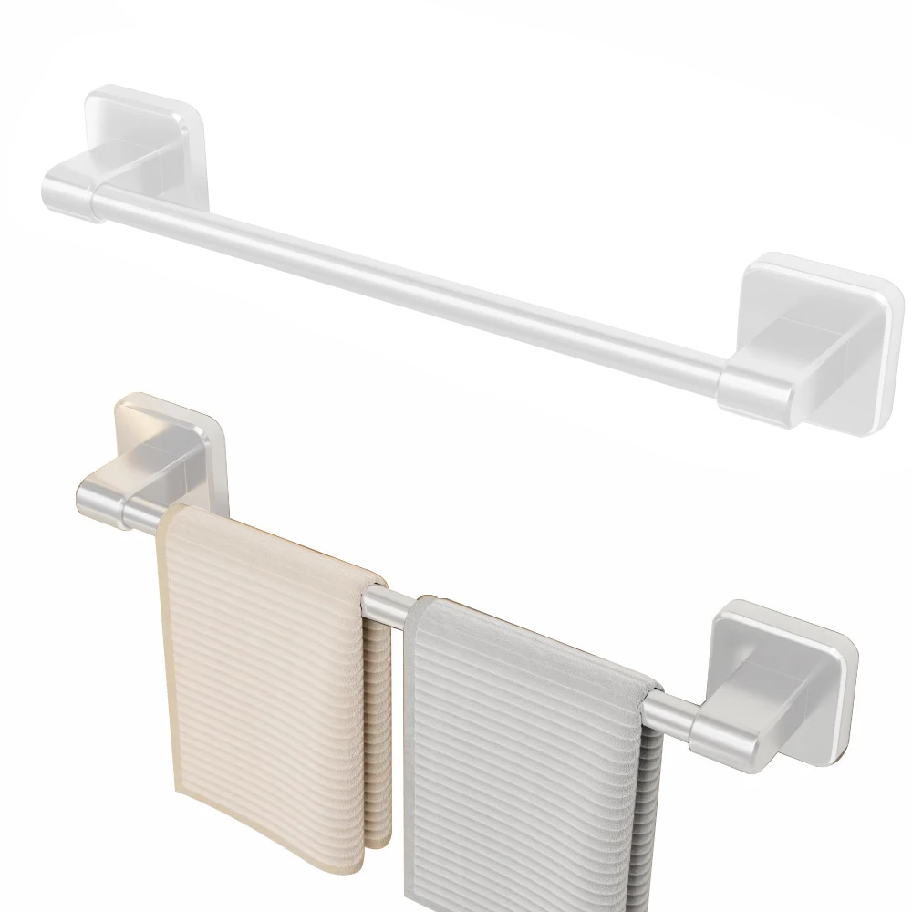 

White Bathroom Accessories Set Hardware Sets Clothes Hanger Towel Rack Toilet Paper Roll Holder Coat Hook Soap Dish 4 Pcs Kit