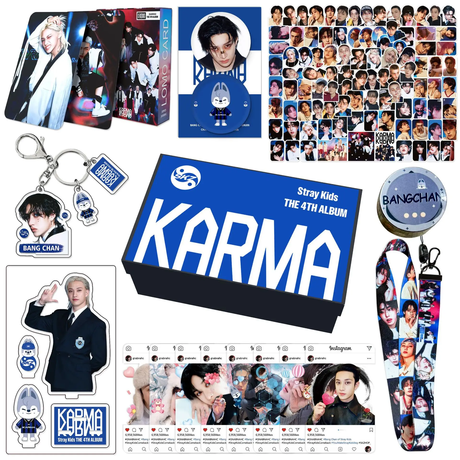 

StrayKids Gift Box FELIX Fang Can Huang Xuan Chen Li Long Fu Peripheral Set Keychain Small Card Stickers Personal Gift Pack