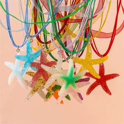 Fashion Colorful Starfish String Necklace for Women Girls Party Holiday Jewelry Decoration