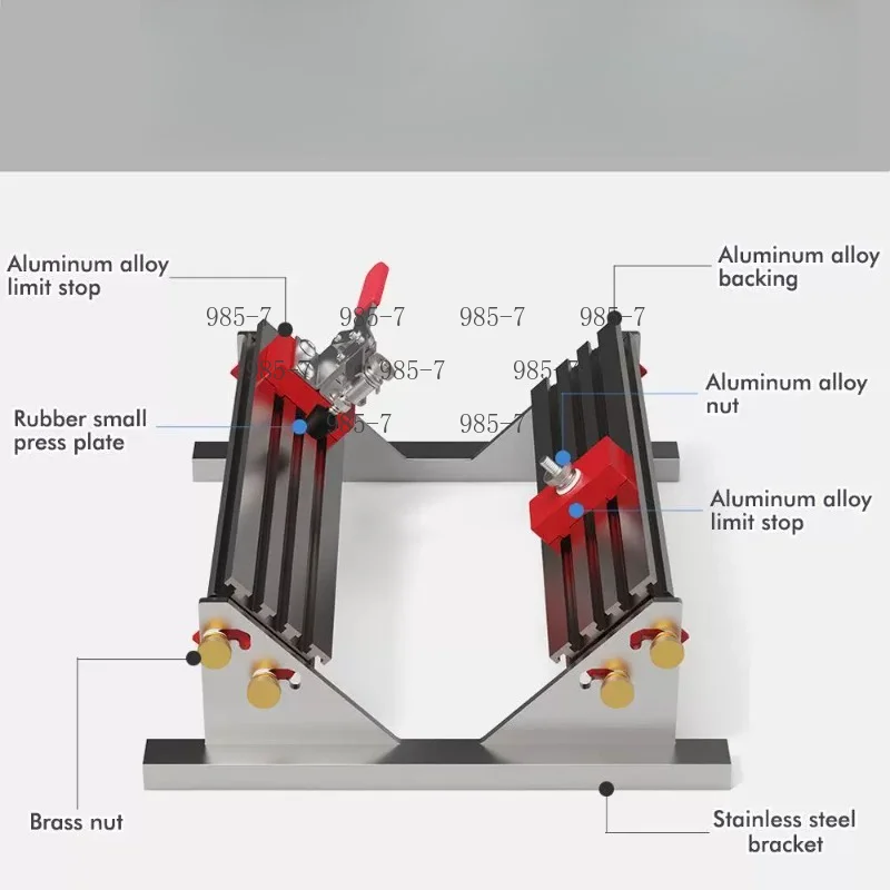 1/2in‑16in Aluminum Alloy Drawer Locator for Milling Table