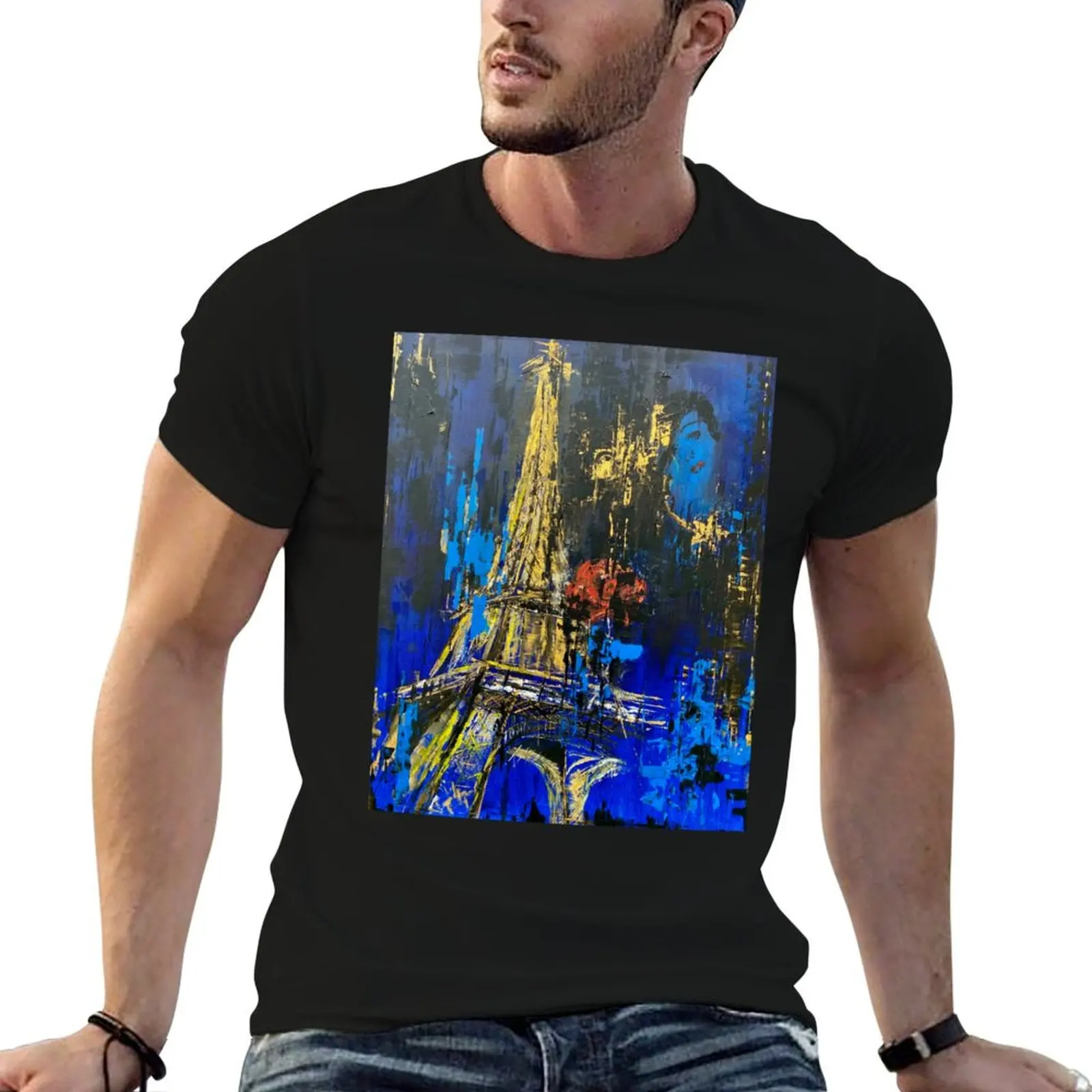 man En quality cotton high shirts T-Shirt Rose t tshirt La Vie
