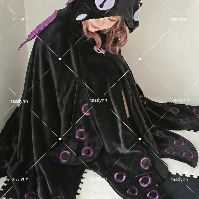qq34Original Design Cosplay Seraph of The End Halloween Costumes Krul Tepes Octopus Cape Plush Pa - view 4