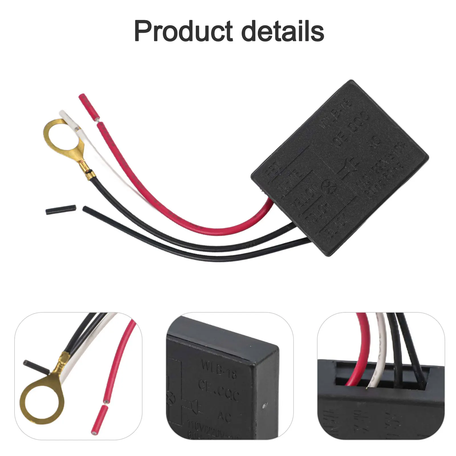 Touch Control Switch AC 220V 3A 1Way for Desk Lamp with Two Stage On/Off Sensor Operation and Support for Standard Bulbs