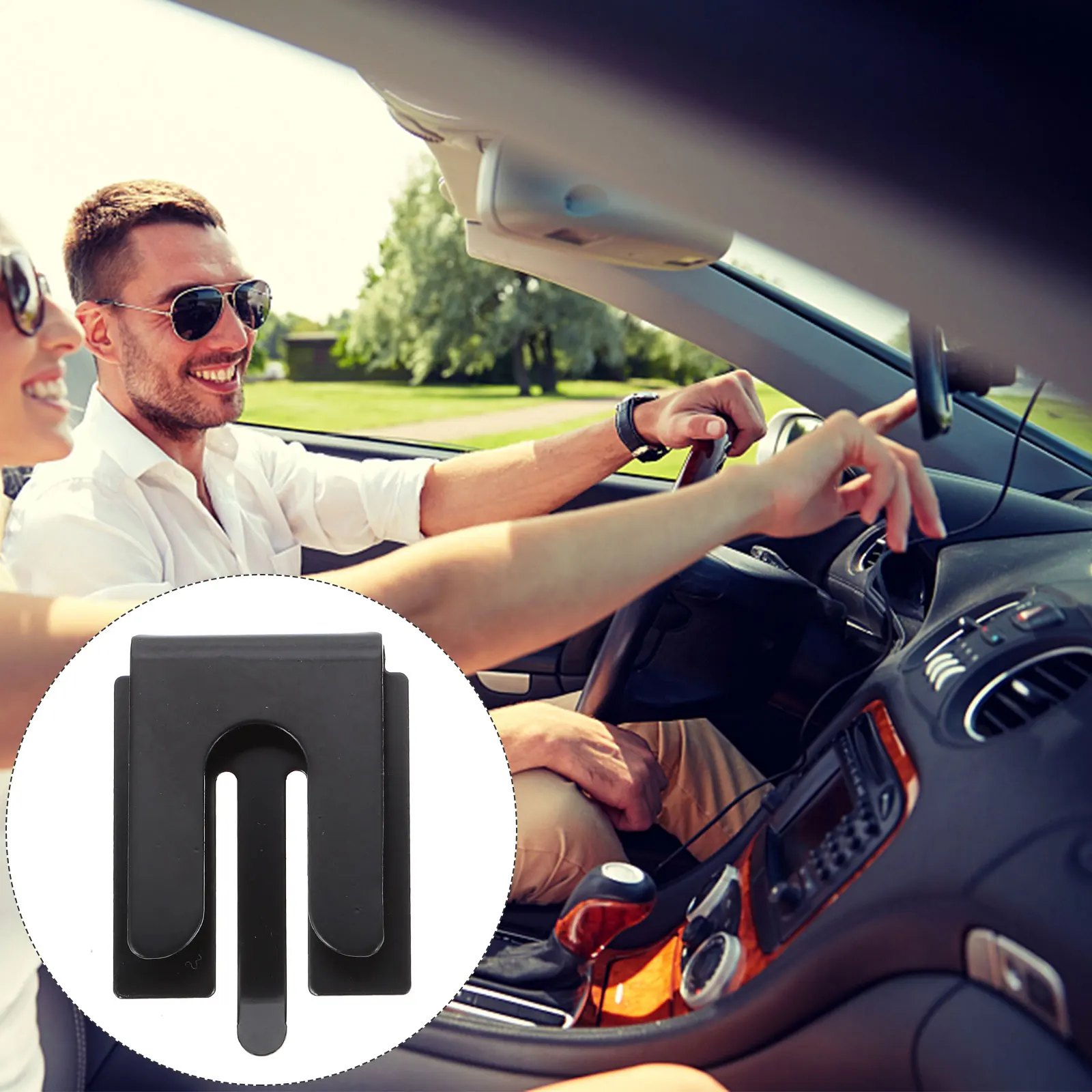 

4 PCS Car Radio Hook Microphone Clip Holder Handheld Iron Mount Holders Clips for