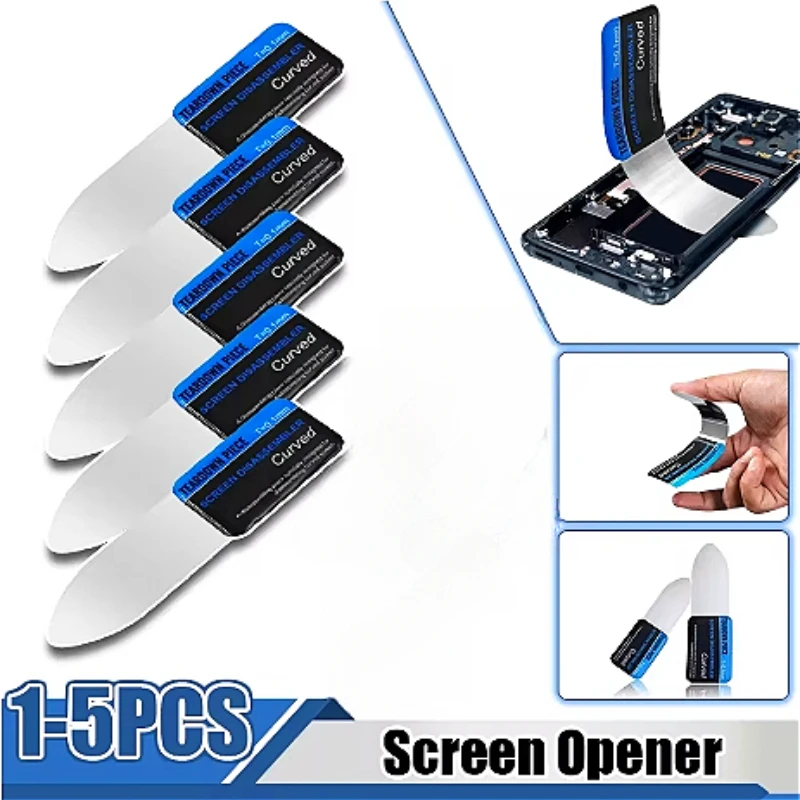 1-5PCS Stainless Steel Blade Soft Thin Pry Spudger Cell Phone Tablet Screen Battery Opening Tools For Samsung IPhone IPad Opener