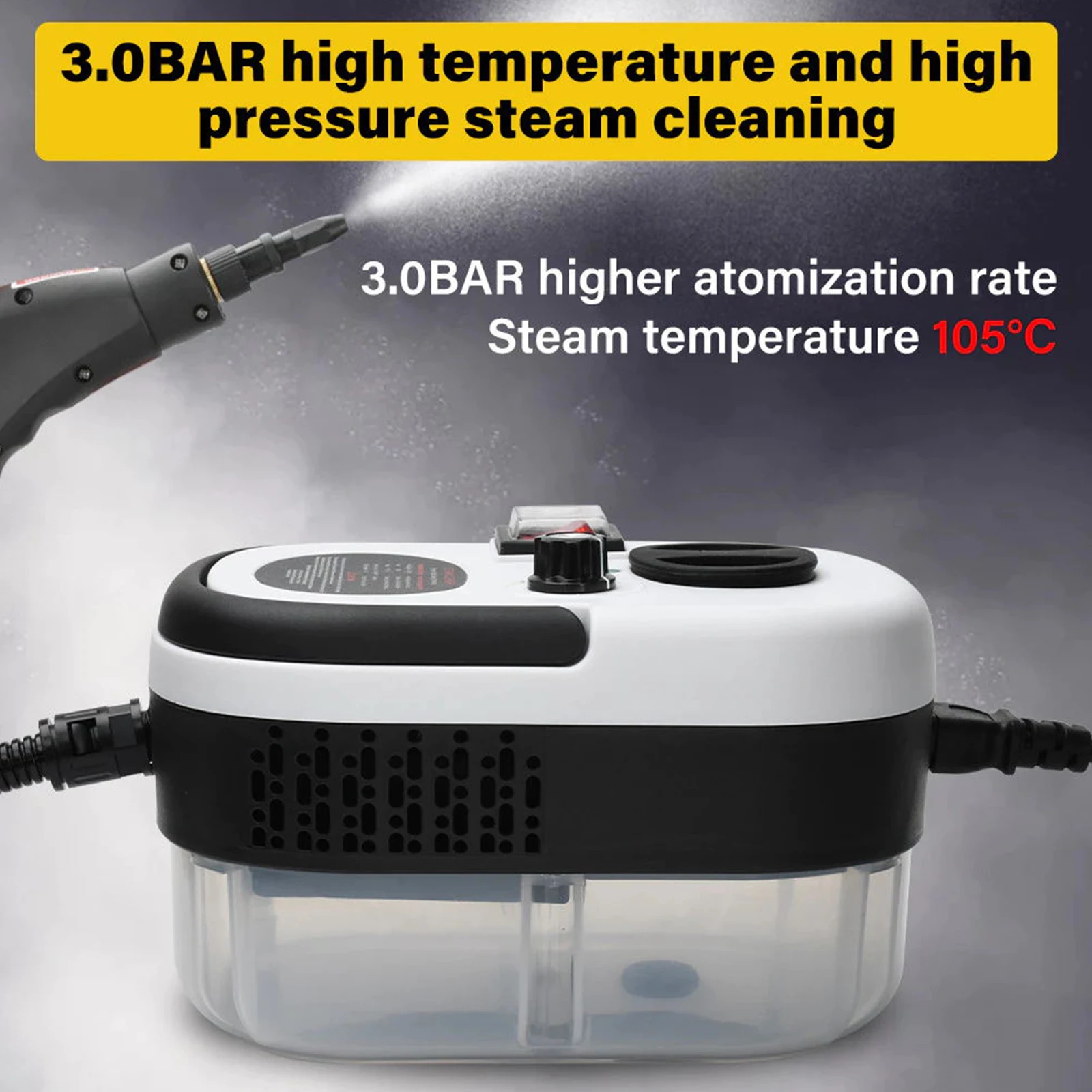 

Портативная многофункциональная пароочистительная машина 2500 Вт, 220 В, для уборки салона автомобиля, ванной комнаты и окон