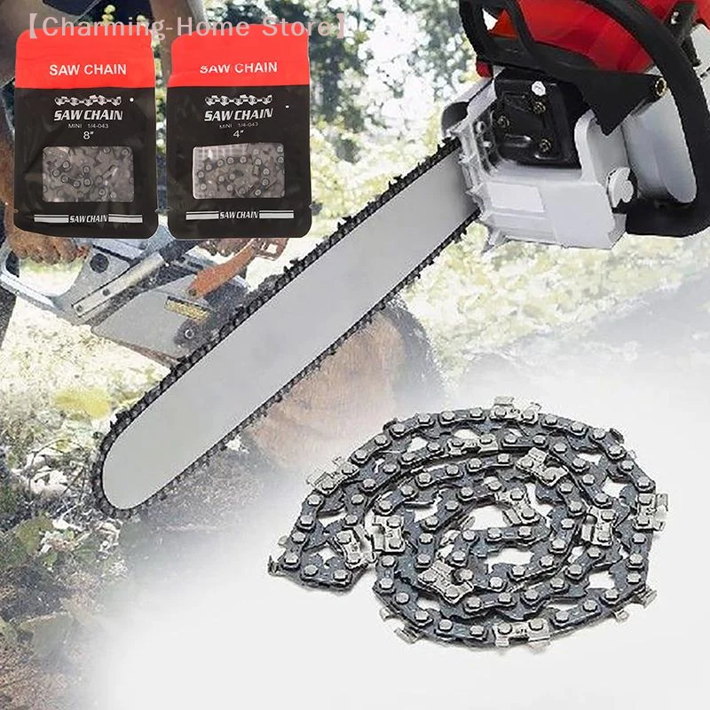 【M】4/6/8/12/14/16 Inch Metal Chainsaw Chain Spare Parts Link Chainsaw Saw Chain Blade For Electric Saw Accessories Wood Cutting