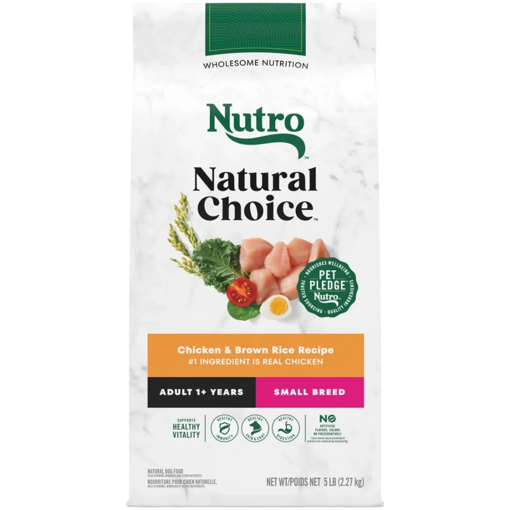 

Nutro Natural Choice Adult Small Breed Dry Dog Food, Chicken And Brown Rice, 5 Lbs.