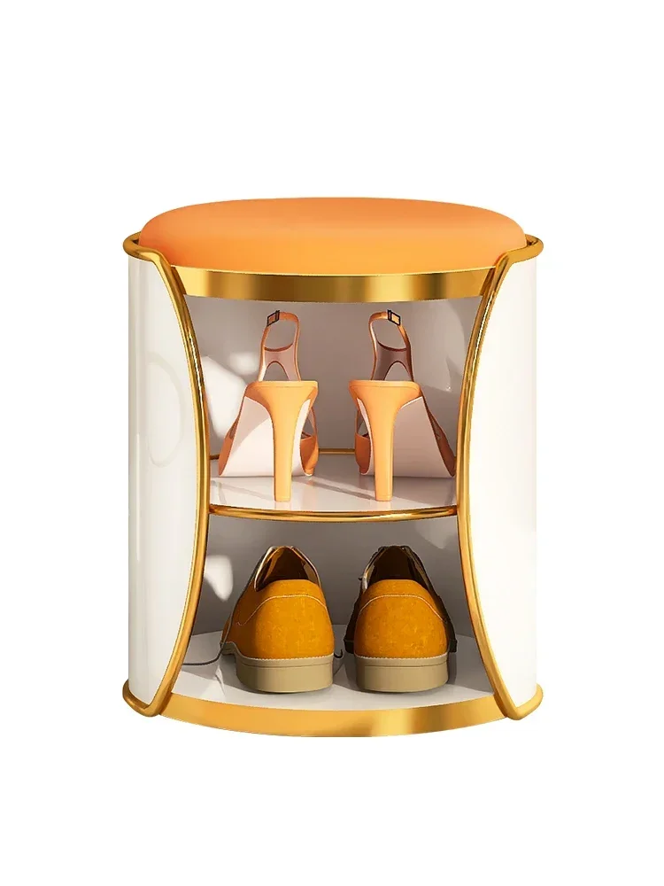 Shoe changing stool, doorstep,  stool, and integrated sitting style creative light luxury shoe wearing stool, entering the door
