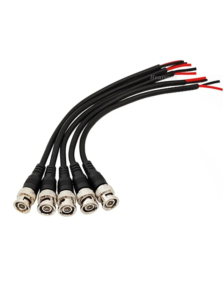 

5pcs 10pcs BNC plug monitoring pure copper core Q9 connector 75-3/5 video coaxial analog signal with tail wire