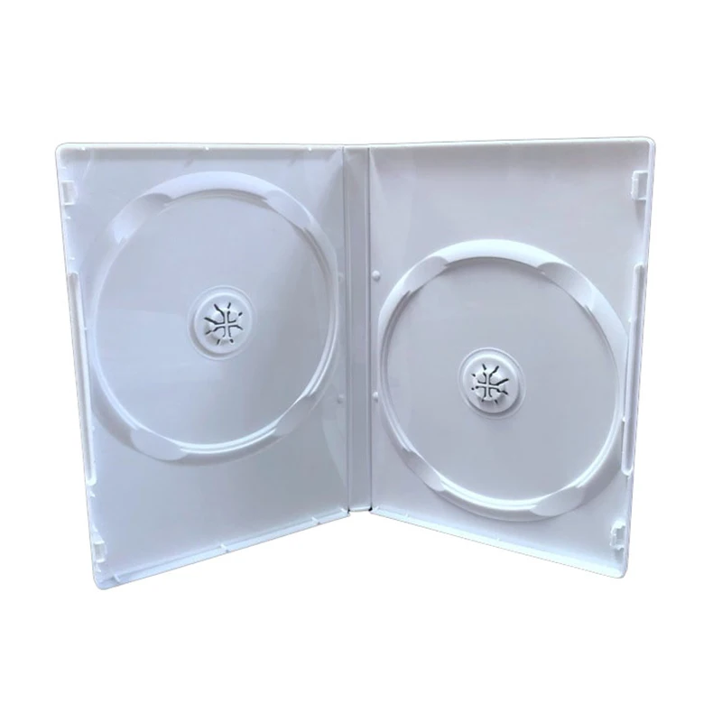 New 1PC Clear/White Plastic Single/Double Piece Disc CD Case Thickened CD DVD Disc Protective Storage Box Organizer Album Case