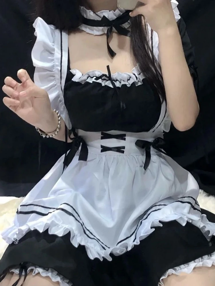 Sexy and cute Japanese soft cute anime Lolita cosplay maid dress  vestidos de mujer  LOOSE FIT  summer dress