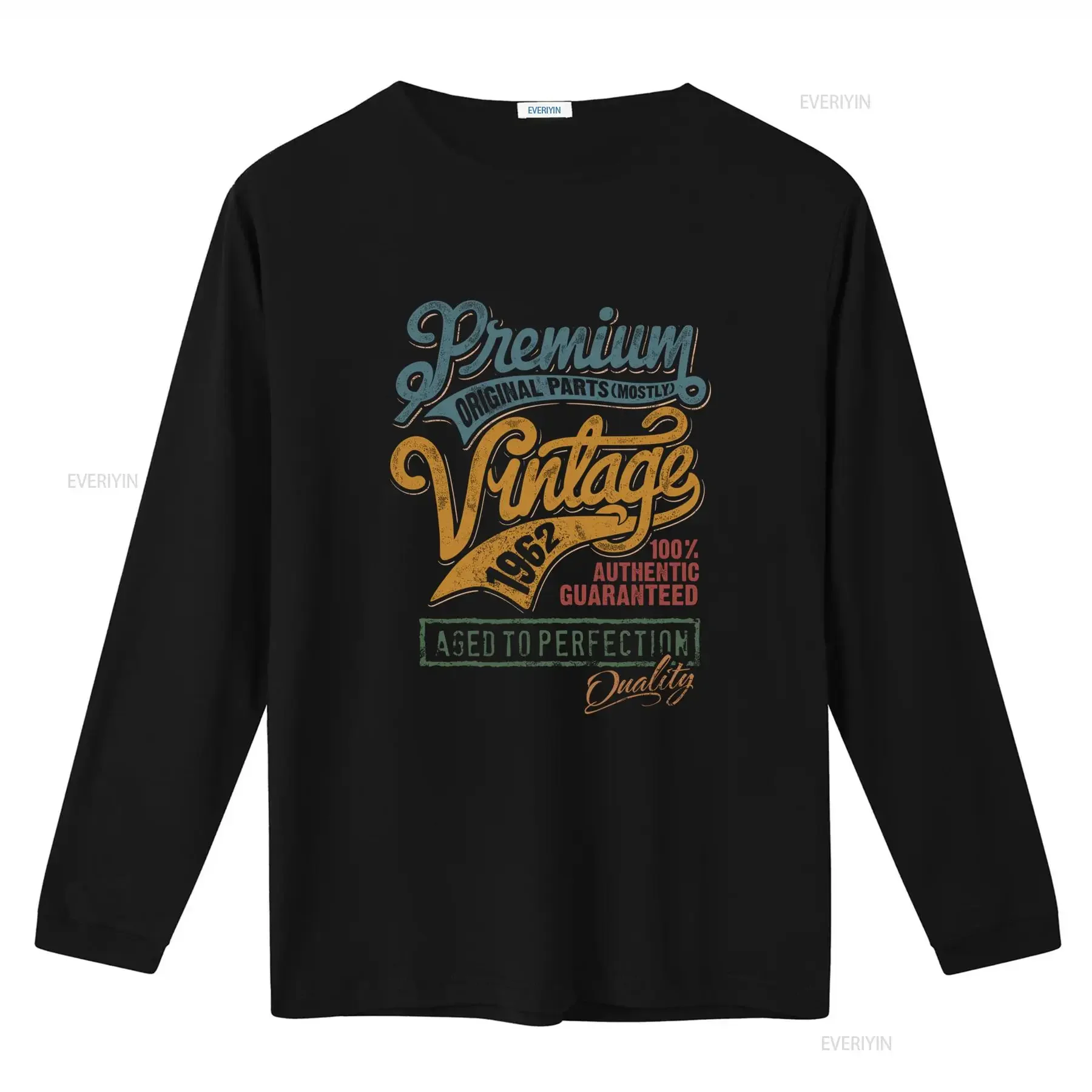Premium Vintage 1962 100 Authentic Guaranteed Aged to Perfection Quality Men's Cotton T Shirt vintage Washed Unisex Slightly