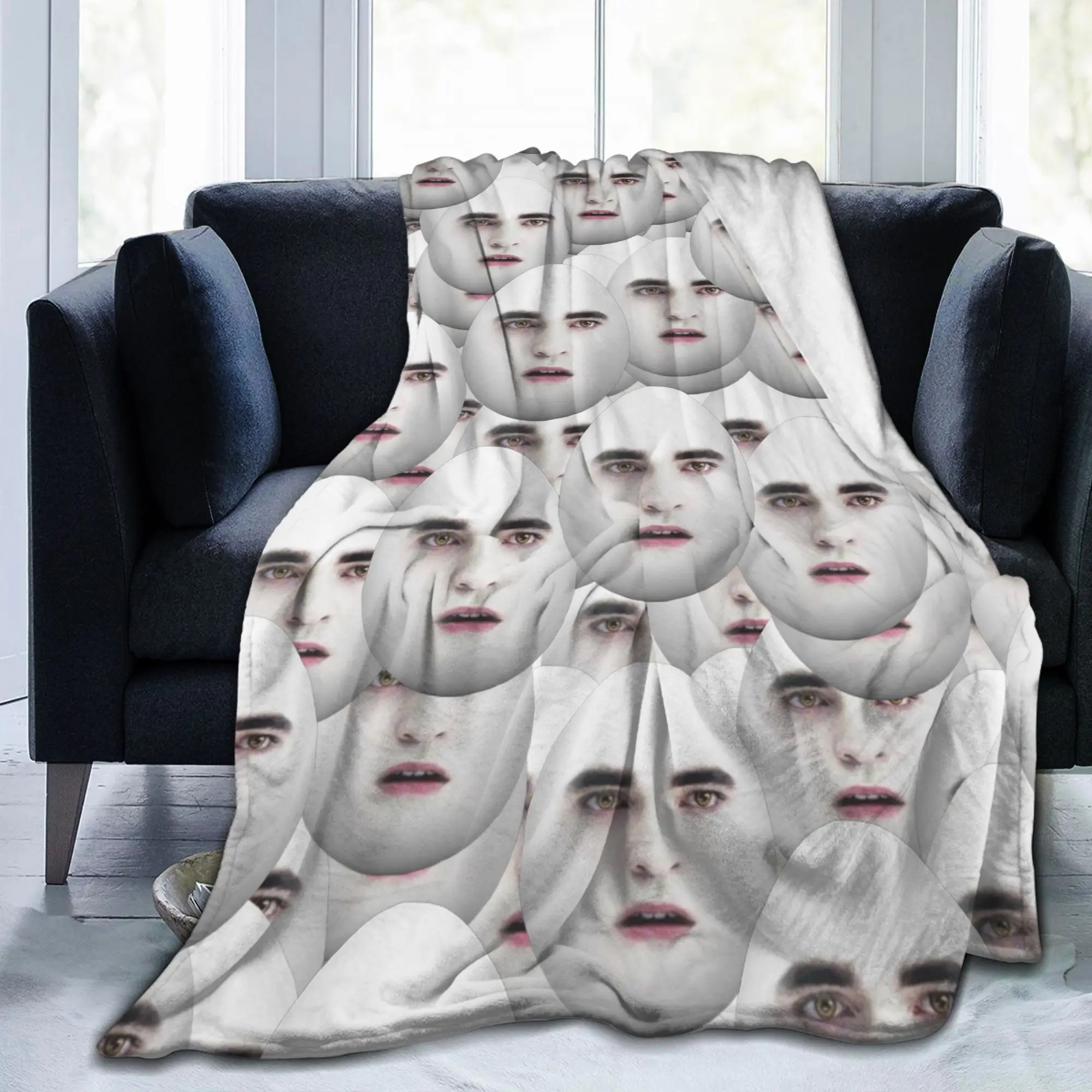 The Twilight Saga Edward Eggward Blankets Fleece Autumn/Winter   Multifunction Super Warm Throw Blankets for Sofa Travel Quilt