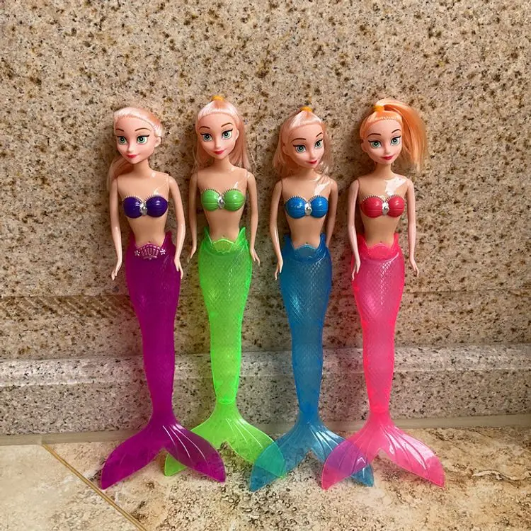 32cm Creative Cute Glowing Mermaid Princess Doll Toys Creative Joints Movable Children's Play House Toys Girls Birthday Gifts