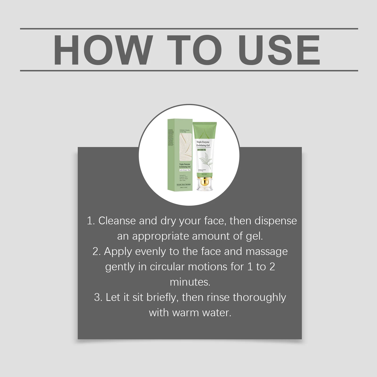 Green Tea Exfoliating Gel Deep Clean Pores Blackheads Refine Skin Brighten Dark Spot Moisturizing Peeling Scrub Facial Care Gel view 5
