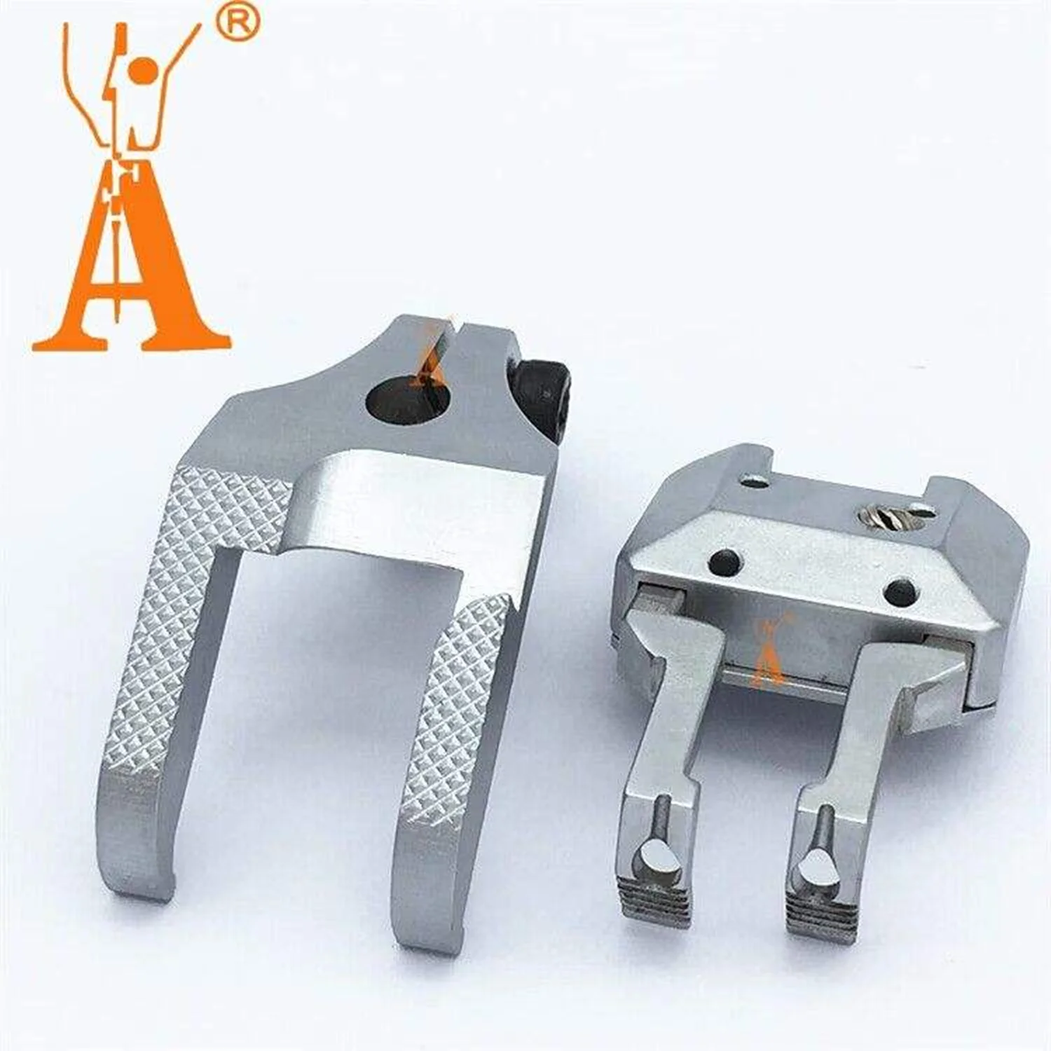 أجزاء ماكينة الخياطة Durkopp KP768-MO KP768-MI قطعة قدم الضغط في ماكينة الخياطة إبرة مزدوجة أنبوب دليل عالية منخفضة الأنابيب القدم للخياطة المتينة #3