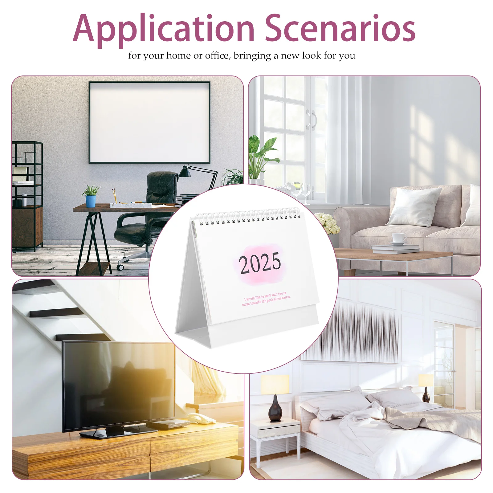 

2025 English Calendar Monthly Calendars Note Reliable Material Office Home Decorative Standing Calendars