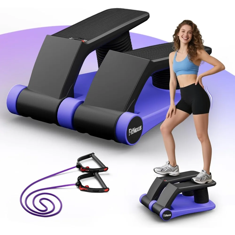 متسلق درج القلب المنزلي المحمول - ستيبر صغير قابل للتعديل مع شاشة LCD