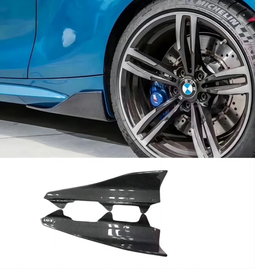 

Real Carbon Fiber Side Skirts Splitters Canards Apron for BMW 2 Series F87 M2 M2C Base Coupe 2015 - 2020 Cupwings Winglets FRP