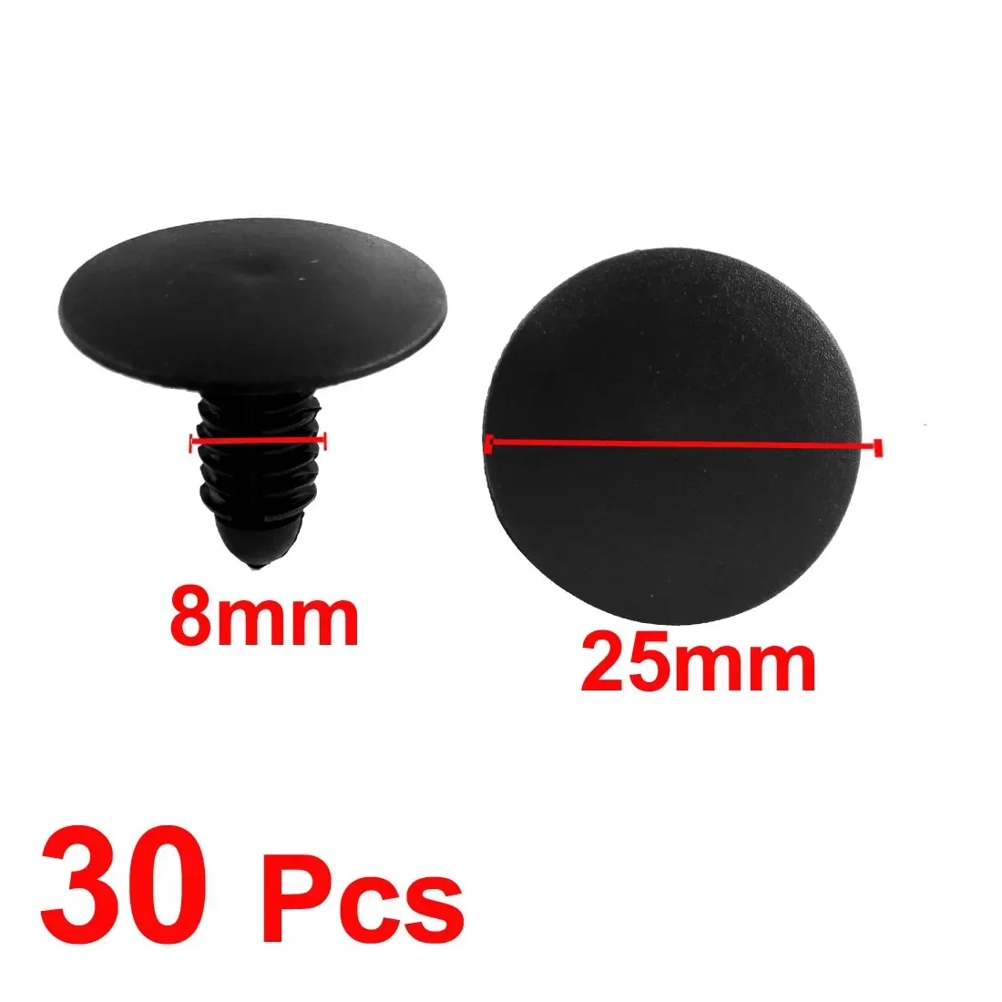 20 قطعة 30 قطعة 50 قطعة السيارات السحابة الأسود البلاستيك سبلاش الحرس السحابة برشام كليب 8 مللي متر X 19 مللي متر X 25 مللي متر البلاستيك دفع نوع الوفير