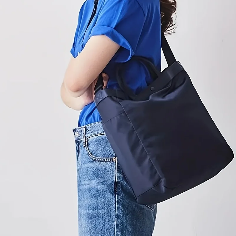 Modische Damen-Tragetasche, wasserdichtes Nylon, vielseitig und schick, langlebig und geräumig mit Doppelgriff – Detail 8